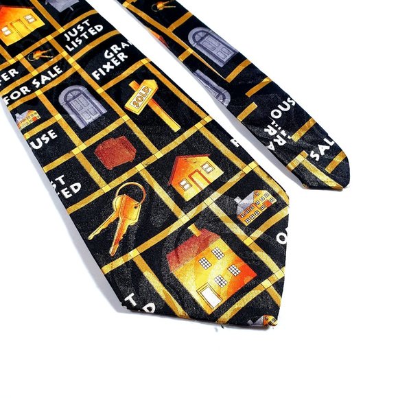 Steven Harris Mens Necktie Realtor Home Sales Rentals Office Work Casual Gift - Picture 2 of 5